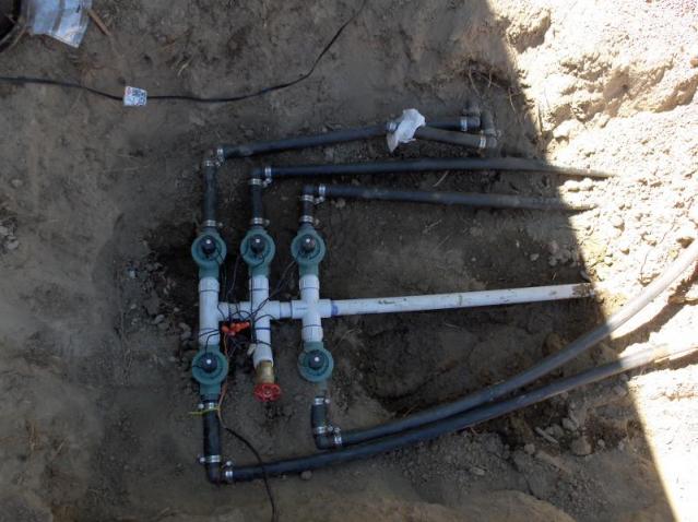 pipes attached fore the zones