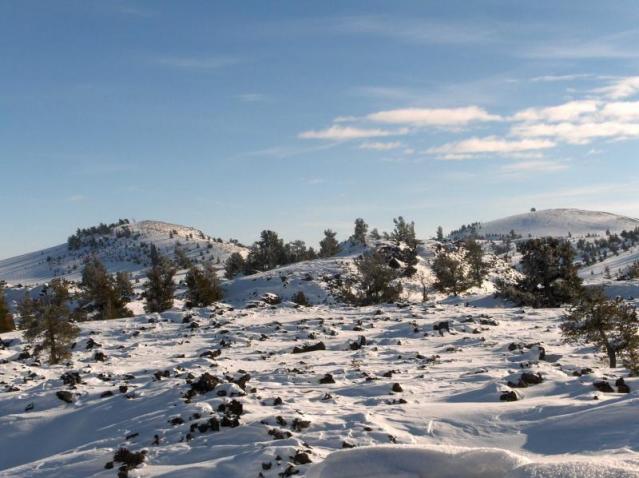 Snow at the Craters